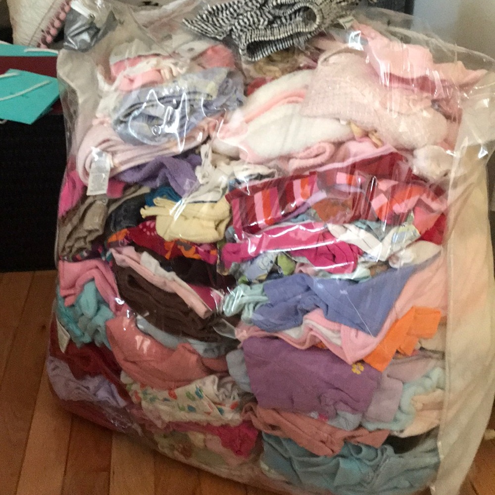 Files of baby girls clothes